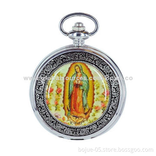 New Semi Automatic Stainless Steel Pocket Watch, Silver Color, 3ATM Waterproof